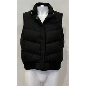 VTG 2005 GAP Down Puffer Vest Mens XL Black Y2K Pockets Snap Closure Outdoor